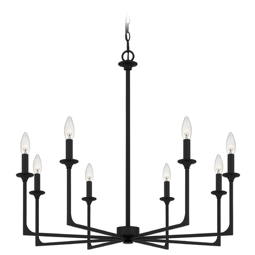 Prescott Matte Black Chandelier Quoizel Lighting