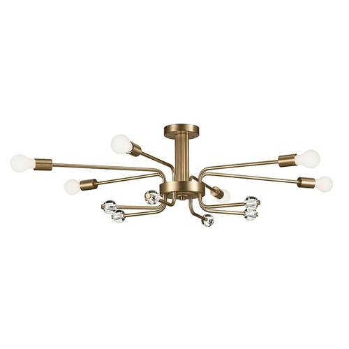 Ocala Champagne Bronze Semi-Flush Mount Light by Kichler Lighting