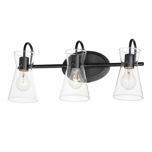 Maxim Lighting Ava Black Bathroom Light by Maxim Lighting 12483CLBK