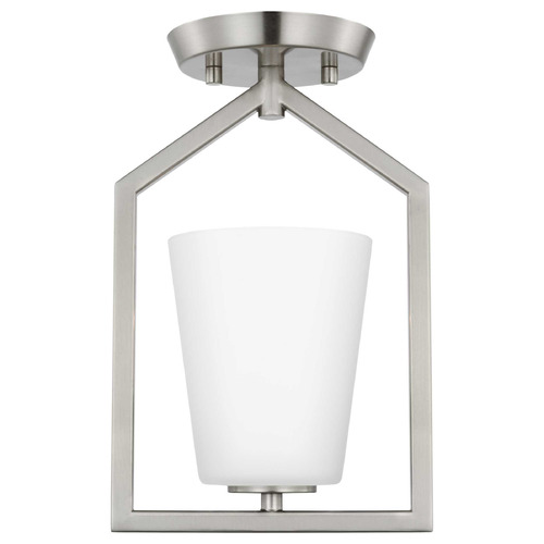 Progress Lighting Vertex Brushed Nickel Semi-Flushmount Light