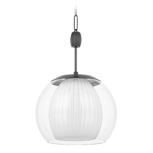 Hudson Valley Lighting Clementon Distressed Bronze LED Pendant Light with Bowl / Dome Shade