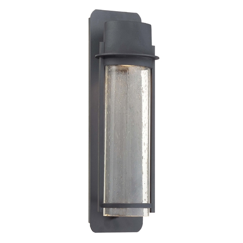 Outdoor Wall Light with Clear Glass in Black by Minka Lavery