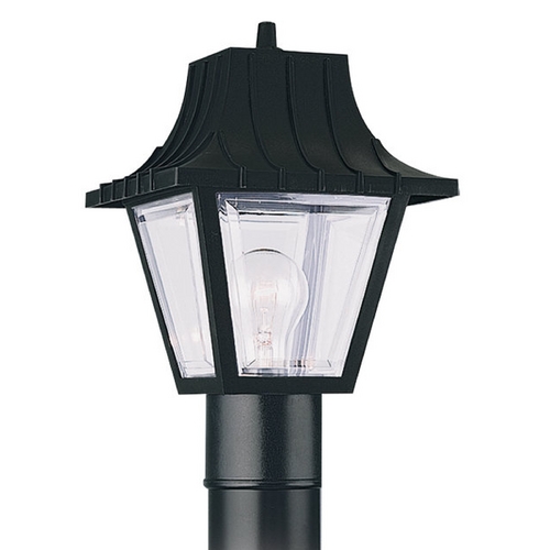 11-Inch Outdoor Post Light in Black by Generation Lighting