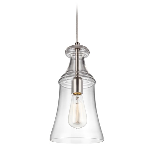 Generation Lighting Doyle Mini Pendant in Satin Nickel Light by Generation Lighting P1441SN