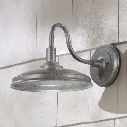Harbison LED Textured Silver with Oxide Flecks LED Barn Light by Minka Lavery
