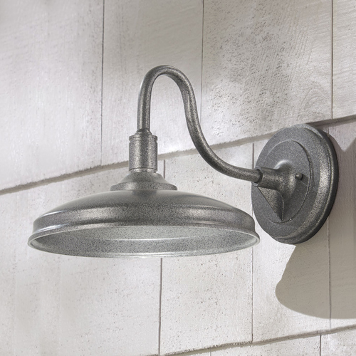 Minka Lavery Harbison LED Textured Silver with Oxide Flecks LED Barn Light by Minka Lavery 71252-78-L