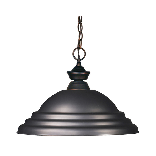 Z-Lite Z-Lite Riviera Olde Bronze Pendant Light with Bowl / Dome Shade 100701OB-SOB