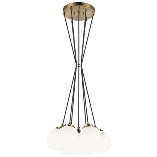 Matteo Lighting The Bougie Aged Gold Multi-Light Pendant by Matteo Lighting C63007AGOP