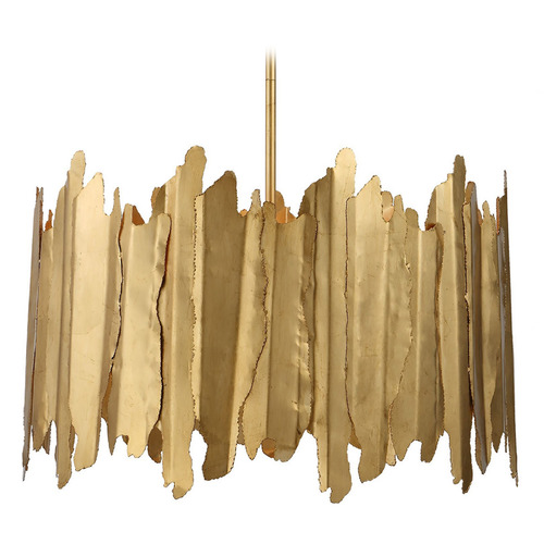 Golden Gate Gold Leaf Pendant Light by Uttermost Lighting