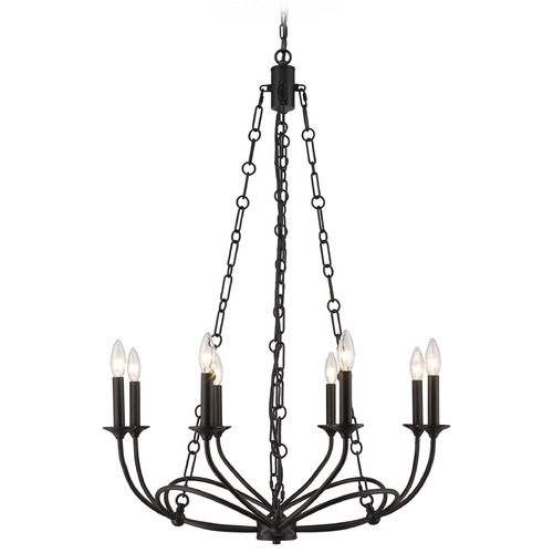 Z-Lite Arabella Matte Black Chandelier by Z-Lite 3500-8MB