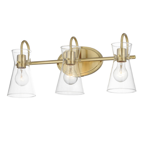 Maxim Lighting Ava Natural Aged Brass Bathroom Light by Maxim Lighting 12483CLNAB