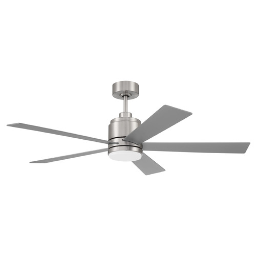Craftmade Lighting Mccoy Brushed Polished Nickel LED Ceiling Fan with Light
