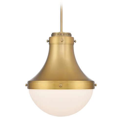 Minka Lavery Minka Lavery Purelight Legacy Brass Pendant Light with Bowl / Dome Shade 3934-732