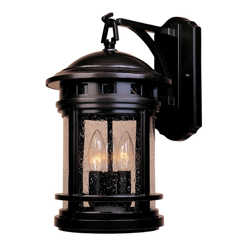 Seeded Glass Outdoor Wall Light Oil Rubbed Bronze Designers Fountain Lighting