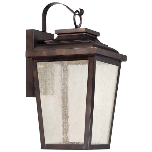 Seeded Glass LED Outdoor Wall Light Bronze by Minka Lavery
