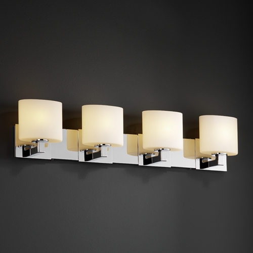 Justice Design Group Justice Design Group Fusion Collection Bathroom Light FSN-8924-30-OPAL-CROM