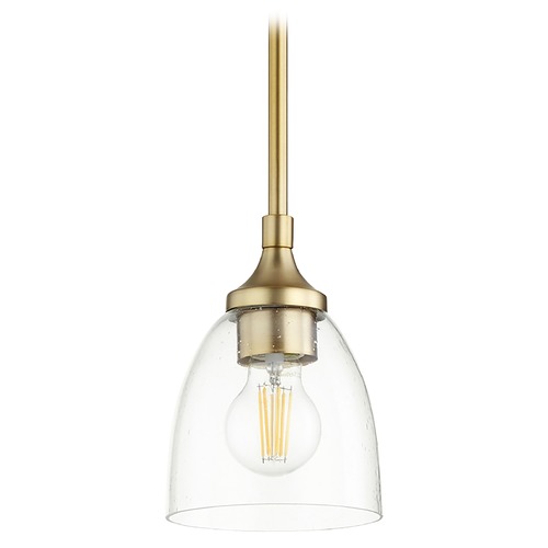 Quorum Lighting Enclave Aged Brass Mini Pendant by Quorum Lighting 3059-280