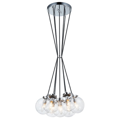 Matteo Lighting The Bougie Chrome Multi-Light Pendant by Matteo Lighting C63007CHCL