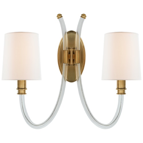 Julie Neill Clarice Sconce in Crystal & Brass by Visual Comfort Signature