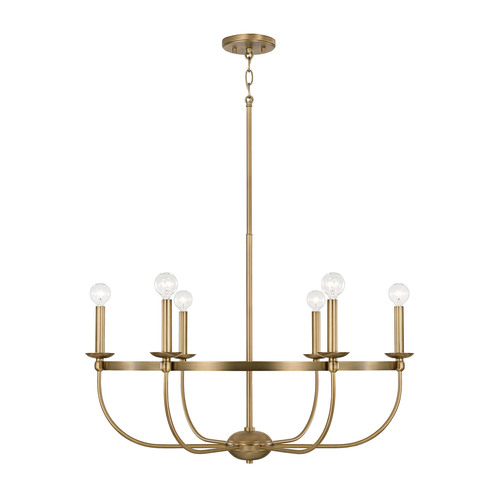 Capital Lighting Rylann 30-Inch Chandelier in Matte Brass by Capital Lighting 425161AD