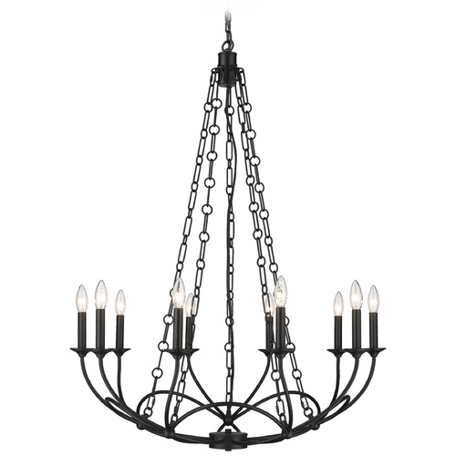 Arabella Matte Black Chandelier by Z-Lite