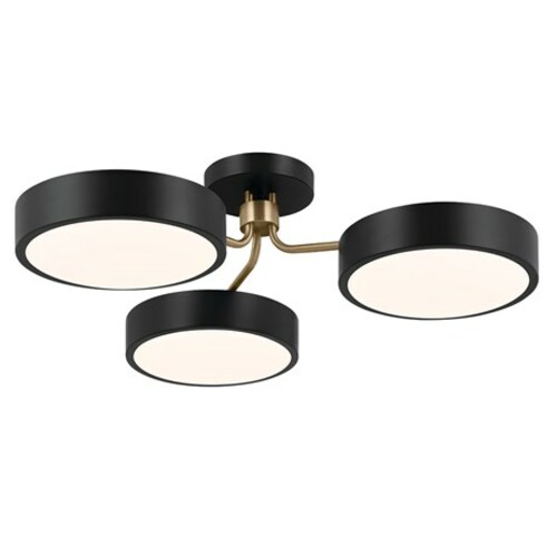 Kichler Lighting Sago Black LED Semi-Flush Mount Light by Kichler Lighting 52604BKCPZ