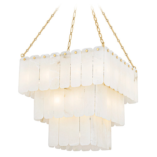 Hudson Valley Lighting Moissanite Aged Brass LED Chandelier