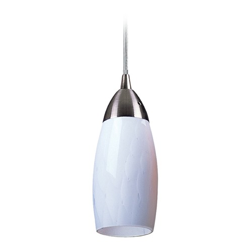 Elk Lighting Elk Lighting Milan Satin Nickel LED Mini-Pendant Light with Bowl / Dome Shade 110-1WH-LED