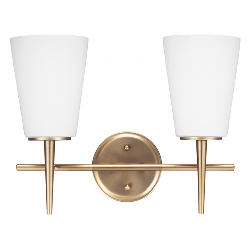 Driscoll 15.50-Inch Vanity Light in Satin Brass by Generation Lighting