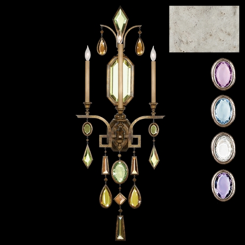Fine Art Lamps Fine Art Lamps Encased Gems Vintage Silver Leaf Sconce 726950-1ST