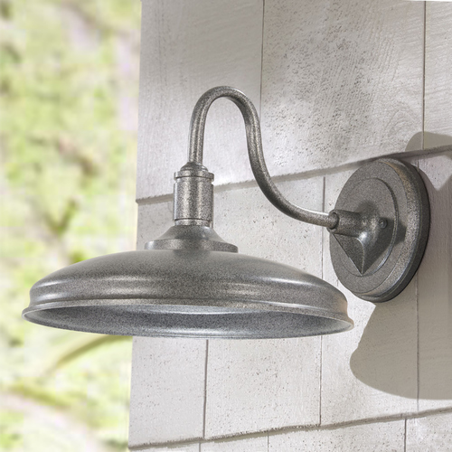 Minka Lavery Minka Lavery Harbison LED Textured Silver W/ Oxide Flecks LED Barn Light 71253-78-L