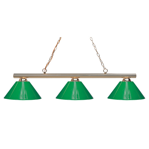 Sharp Shooter Polished Brass Billiard Light by Z-Lite