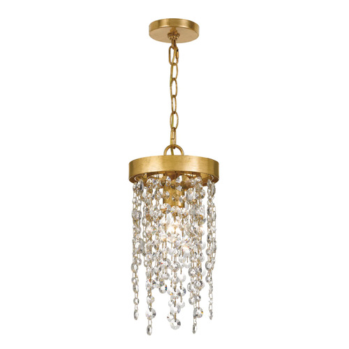 Crystorama Lighting Winham Crystal Mini Pendant in Antique Gold by Crystorama Lighting WIN-610-GA-CL-MWP