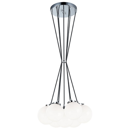 The Bougie Chrome Multi-Light Pendant by Matteo Lighting