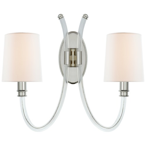 Julie Neill Clarice Sconce in Crystal & Nickel by Visual Comfort Signature