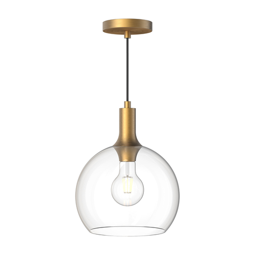 Alora Lighting Alora Lighting Castilla Aged Gold Mini-Pendant Light with Globe Shade PD506210AGCL