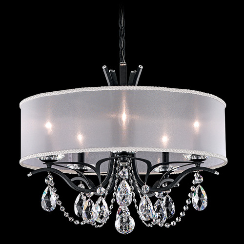 Schonbek Worldwide Lighting Vesca Ferro Black Crystal Chandelier
