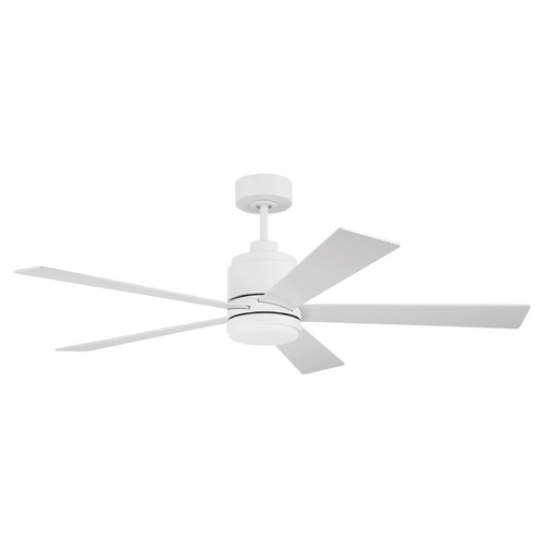 Craftmade Lighting Mccoy White LED Ceiling Fan with Light
