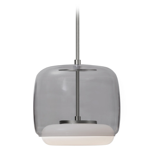 Kuzco Lighting Enkel Brushed Nickel LED Pendant Light with Drum Shade
