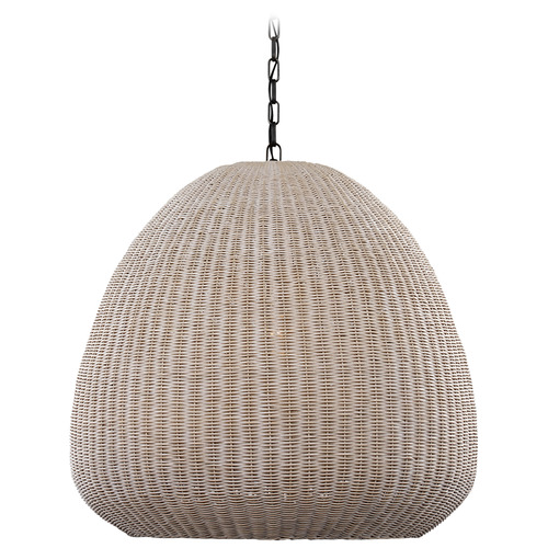 Kokomo Bronze Ash Wicker Domed Pendant Light
