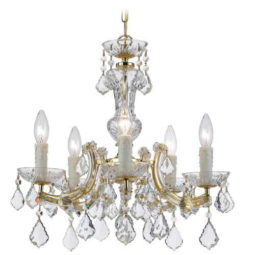 Crystorama Lighting Maria Theresa Gold Crystal Chandelier