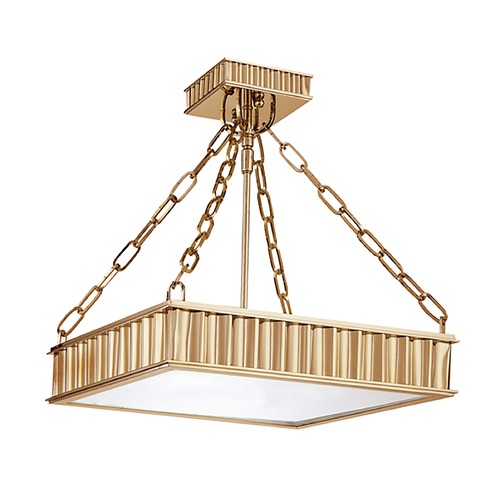 Middlebury Semi-Flush Mount in Aged Brass by Hudson Valley Lighting