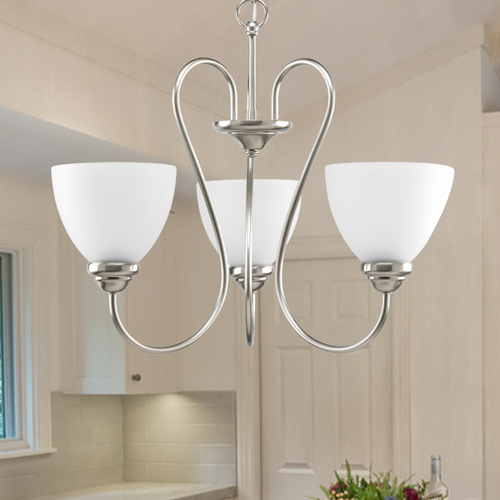 Heart 21.69-Inch Chandelier in Brushed Nickel by Progress Lighting