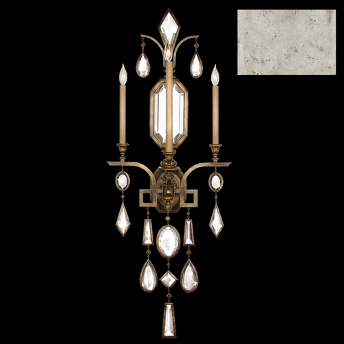 Fine Art Lamps Encased Gems Vintage Silver Leaf Sconce