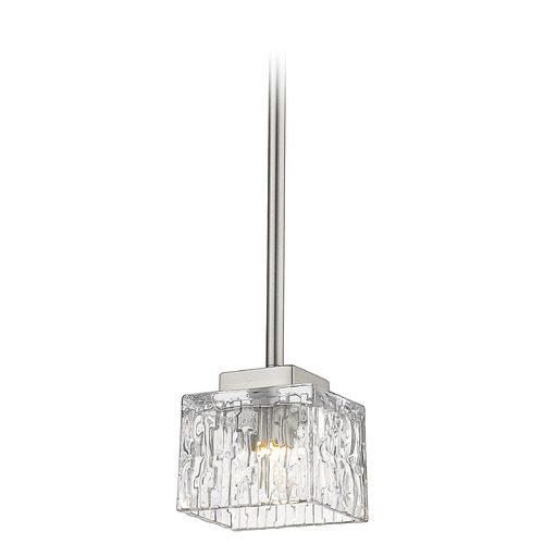 Z-Lite Rubicon Brushed Nickel LED Mini Pendant by Z-Lite 1927MP-BN-LED