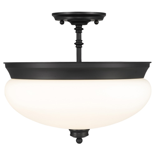 Z-Lite Amon Matte Black Semi-Flush Mount by Z-Lite 721SF-MB