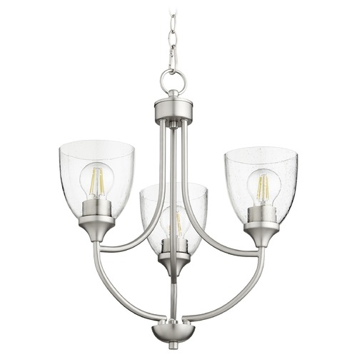 Enclave Satin Nickel Chandelier by Quorum Lighting