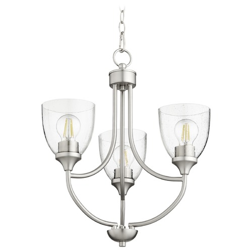 Quorum Lighting Enclave Satin Nickel Mini-Chandelier by Quorum Lighting 6059-3-265