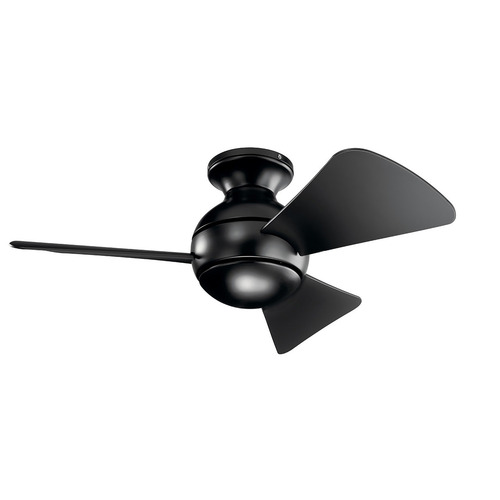 Sola 34-Inch Satin Black LED Fan by Kichler Lighting