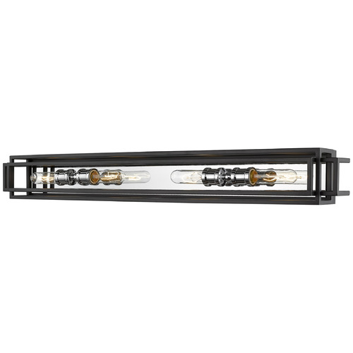 Titania Black & Chrome Vertical Bathroom Light by Z-Lite